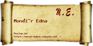 Monár Edna névjegykártya